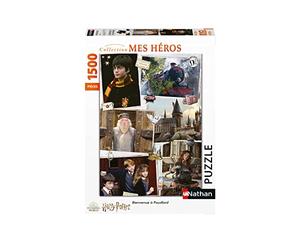 Puzzles Nathan- Puzzle 1500 Pezzi-Benvenuto a Hogwarts/Harry Potter Adulti, Multicolore, 4005556878079