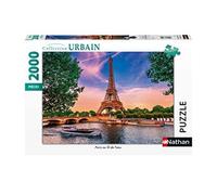 Puzzles Nathan- Puzzle 2000 Pezzi Parigi Filo dell'Acqua Adulti, Colore, 4005556