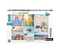 Puzzles Nathan- Puzzle 2000 Pezzi-sulla Spiaggia Adulti, 4005556873104 - NUOVO