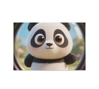 Puzzles - Puzzle con panda dei cartoni animati per adulti che prendono in giro il cervello divertente e perfetto, arte da parete ad alta risoluzione, regali più grandi per la tua famiglia, puzzle per