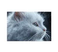 Puzzles - Puzzle da 1000 pezzi con fiocco di neve gatto in uno stordimento per adulti in legno per adulti, idea regalo per la casa