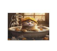 Puzzles - Puzzles per adulti a forma di gatto carino, 1000 pezzi, puzzle per famiglia, 75 x 40 cm