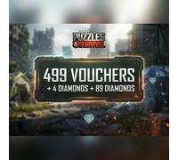 Puzzles & Survival - 499 Vouchers + 4 Diamonds + 89 Diamonds Direct Top-Up - GLOBAL