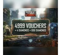Puzzles & Survival - 4999 Vouchers + 4 Diamonds + 896 Diamonds Direct Top-Up - GLOBAL