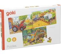 Puzzles Vehicles: 27.5 x 17.5 x 0.3 cm, Wood, 24 Pieces, 3 Designs per Set