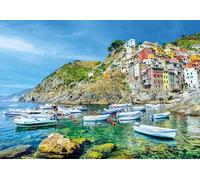 PuzzlEscapes 'Riomaggiore, Cinque Terre' 1000 Pezzi | Great British Jigsaws | Realizzato in piccoli lotti | Puzzle sostenibili