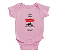 Puzzletee Body da Neonato Festa del Papà - Il mio Papà è un motociclista, in pratica un Papà normale ma molto più figo - Idea Regalo