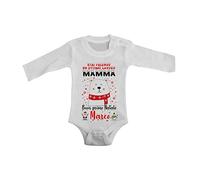 Puzzletee Body Manica Lunga Neonato uso quotidiano Personalizzabile Natale Stai facendo un ottimo lavoro Mamma Buon Primo Natale [PERSONALIZZA NOME] Idea Regalo Natale