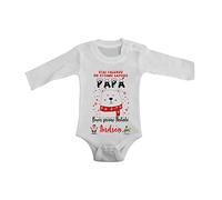 Puzzletee Body Manica Lunga Neonato uso quotidiano Personalizzabile Natale Stai facendo un ottimo lavoro Papà Buon Primo Natale [PERSONALIZZA NOME] Idea Regalo Natale
