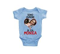 Puzzletee Body Neonato Personalizzabile - Sono l'Amore di Zia [ PERSONALIZZA FOTO e NOME ] - Zia - Body con Foto - Neonato - Body Neonato - Idea Regalo