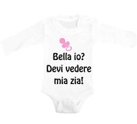 Puzzletee Body Neonato uso quotidiano manica lunga femminuccia Bella io? Devi vedere mia zia Body simpatici e divertenti Body da Neonato Divertenti 6 MESI MANICA LUNGA