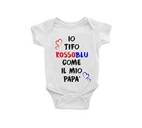 Puzzletee - Body Personalizzati Neonato a Tema Calcio - Aggiungi una Dedica Speciale, Scegli la tua Squadra del Cuore - 100% Cotone, Traspirante, Stampa Resistente - Taglie Disponibili da 0 a 24 mesi