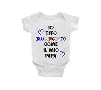 Puzzletee - Body Personalizzati Neonato a Tema Calcio - Aggiungi una Dedica Speciale, Scegli la tua Squadra del Cuore - 100% Cotone, Traspirante, Stampa Resistente - Taglie Disponibili da 0 a 24 mesi