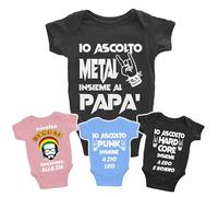 Puzzletee - Body Personalizzati Neonato a Tema Musica - Aggiungi il Nome di Chi Vuoi Tu, Scegli il Tema Musicale - 100% Cotone, Traspirante, Stampa Resistente - Taglie Disponibili da 0 a 24 mesi