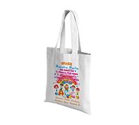 Puzzletee Borsa Shopper Maestra Personalizzabile - Nomi Alunni - Nome Maestra - Asilo - Scuola Materna - Dedica - Maestre - Elementari - Idee Regalo fine anno Scolastico