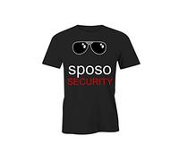 Puzzletee Maglietta Addio al Celibato - Sposo Security - Bodyguard - Amici dello Sposo - Sicurezza - Celibato Festa - Tshirt Amico Sposo - Matrimonio - Regalo Divertente