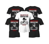 Puzzletee Pacchetto Tshirt Addio al Celibato - Una Notte da Ubriaconi - Magliette Divertenti Celibato - Birra - baldoria - Set Magliette Celibato - Parodia Film - Leoni - Idee Regalo