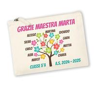 Puzzletee Pochette con Nomi Personalizzati - Regalo Maestra