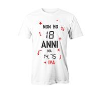 Puzzletee T-Shirt Compleanno Non Ho 18 Anni ma 14,75 + Iva - Idea Regalo - Magliette Simpatiche e Divertenti - in Cotone