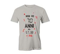 Puzzletee T-Shirt Compleanno Non Ho 70 Anni ma 57,38 + Iva - Idea Regalo - Magliette Simpatiche e Divertenti - in Cotone