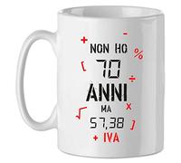 Puzzletee Tazza Compleanno Non ho 70 anni ma 57,38 + iva - idea regalo - magliette simpatiche e divertenti - in cotone