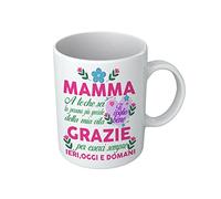 Puzzletee - Tazza Festa della Mamma - Stampa Resistente ai Lavaggi e al Microonde - Idea Regalo Originale, Perfetta per Bevande Calde e Fredde - (Grazie Per Esserci Sempre)