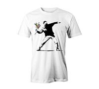 Puzzletee Tshirt Banksy - Lancio dei Fiori - Hooligan - Street Art