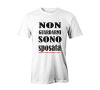 Puzzletee Tshirt Donna Festa degli Innamorati - Non Guardarmi - Sono Sposata - Attenzione Marito psicopatico Geloso - Ganvalentino - Idea Regalo