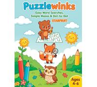 Puzzlewinks Ages 4-6: Easy Word Searches, Simple Mazes & Dot-to-Dot - A Screen-Free Activity Book with Answers