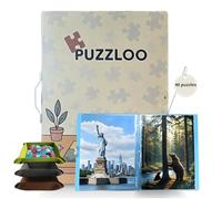 Puzzloo Raccoglitore puzzle 1000 pezzi - 20 buste double face, 6 vassoi di ordinamento - Album portaoggetti antipolvere, sacchetto trasparente integrato - marchio francese