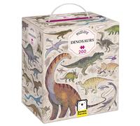 Puzzlove Dinosaurs Jigsaw Puzzle - 200 pieces with large 27” x 19” completed siz