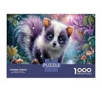 Puzzola viola soffice Puzzle 1000 Pezzi Cartone Spesso Allenamento Cognitivo Sentiero magico nella foresta Miglioramento Memoria Anziani, Tempo Libero, 38x26cm/1000pcs