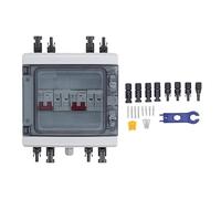 PV Circuit Breaker Solar Disconnect Switch DC 500V 32A IP65 Waterproof Dustproof Protection Box with Transparent Window for Solar Panel Systems RV Solar Energy