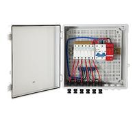 PV Combiner Box 4 String 6 IP65 Interruttore automatico di protezione contro i fulmini impermeabile for pannelli solari On/Off Grid Per principianti - Fai da te(6 String)