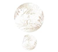 PV Grafik® 100 Tag Adesivi Matrimonio Personalizzati con nome e data, Etichette Adesive per Busta Personalizzati, Scegli la tua Misura e Personalizza.(Matrimonio 17)