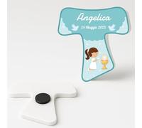 PV Grafik® 20 PZ Calamita Bomboniera Prima Comunione Personalizzata, Calamite Prima Comunione Bimba, Bambina, Bomboniere Confetatta Prima Comunione (C2)