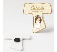 PV Grafik® 20 PZ Calamita Bomboniera Prima Comunione Personalizzata, Calamite Prima Comunione Bimba, Bambina, Bomboniere Confetatta Prima Comunione (C3)