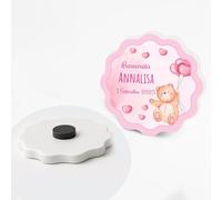 PV Grafik® Bomboniere Battesimo Calamita Personalizzata Bimbo/Bimba - Magneti Ricordo Nascita e Battesimo - a partire da 24 pz Bomboniera Personalizzata Baby Shower - Calamita Nascita (09)