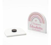 PV Grafik® Bomboniere Battesimo Calamita Personalizzata Bimbo/Bimba - Magneti Ricordo Nascita e Battesimo - a partire da 24 pz Bomboniera Personalizzata Baby Shower - Calamita Nascita (R01)