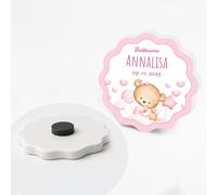 PV Grafik® Bomboniere Battesimo Calamita Personalizzata Bimbo/Bimba - Magneti Ricordo Nascita e Battesimo - a partire da 24 pz Bomboniera Personalizzata Baby Shower - Calamita Nascita(Modello 68)