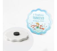 PV Grafik® Bomboniere Battesimo Calamita Personalizzata Bimbo/Bimba - Magneti Ricordo Nascita e Battesimo - a partire da 24 pz Bomboniera Personalizzata Baby Shower - Calamita Nascita(PP6)