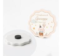 PV Grafik® Bomboniere Battesimo Calamita Personalizzata Bimbo/Bimba - Magneti Ricordo Nascita e Battesimo - a partire da 24 pz Bomboniera Personalizzata Baby Shower - Calamita Nascita (44)