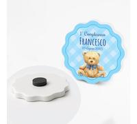 PV Grafik® Bomboniere Battesimo Calamita Personalizzata Bimbo/Bimba - Magneti Ricordo Nascita e Battesimo - a partire da 24 pz Bomboniera Personalizzata Baby Shower - Calamita Nascita (B01)