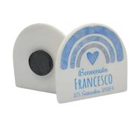 PV Grafik® Bomboniere Battesimo Calamita Personalizzata Bimbo/Bimba - Magneti Ricordo Nascita e Battesimo - a partire da 24 pz Bomboniera Personalizzata Baby Shower - Calamita Nascita (R3)