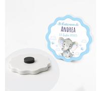 PV Grafik® Bomboniere Battesimo Calamita Personalizzata Bimbo/Bimba - Magneti Ricordo Nascita e Battesimo - a partire da 24 pz Bomboniera Personalizzata Baby Shower - Calamita Nascita (EL01)
