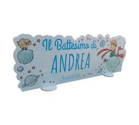 PV Grafik® Centro Tavola Battesimo Bimbo Personalizzato, Centro Tavola confettata Battesimo Maschio, Allestimento Battesimo Nome per Confettata Personalizzato (P6)