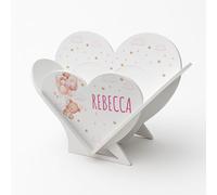 PV Grafik® Centro Tavola Battesimo Personalizzato, Cesto Confettata Nascita, Porta Confetti Monoporzione, Porta Caramelle e Espositore Sacchettini Bomboniera (40B)