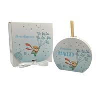 PV Grafik Pz 2 Diffusore Bomboniera Battesimo Maschio Personalizzato | Tema Piccolo Principe con Uccellini e Stelle | Nome, Data, Dedica | Scatola + Biglietto | Made in Italy (3ppB)