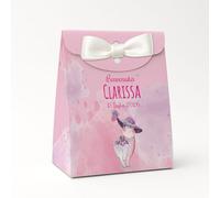 PV Grafik® Set da 16 Scatoline Portaconfetti Battesimo e Nascita Bimbo e Bambina | Bomboniera Personalizzata Porta Confetti | Bomboniere per Confettata Bambino e Bimba | Nastrino incluso (Nica 13)