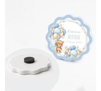 PV Grafik Set da 24 Calamite Bomboniera Personalizzate Nascita e Battesimo, Bomboniera Battesimo Maschio e Bambina, Idea Nascita Bimbo e Bimba(Bimbo 59)